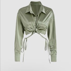 Tie Waist Blouse Top